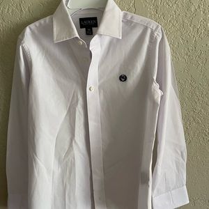 Lauren Ralph Lauren Size 10 White Button Down
